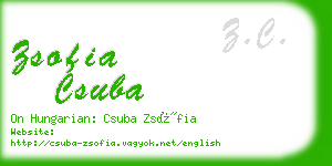 zsofia csuba business card